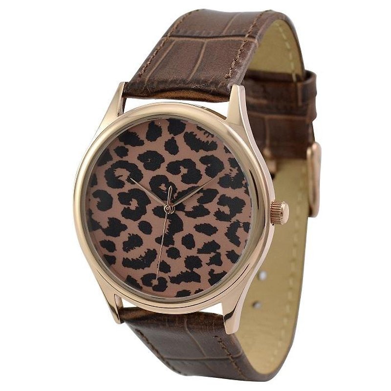 豹纹手表(玫瑰金) - 女表 - 其他金属 咖啡色