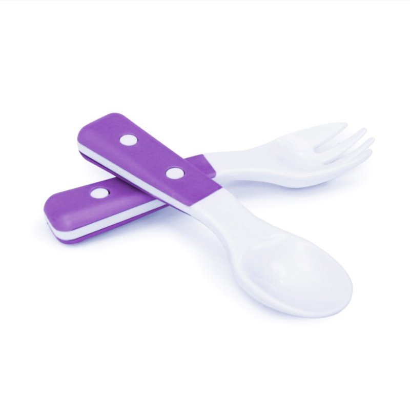 美国MyNatural无毒儿童餐具-薰衣草紫匙叉组 - 儿童餐具/餐盘 - 塑料 紫色