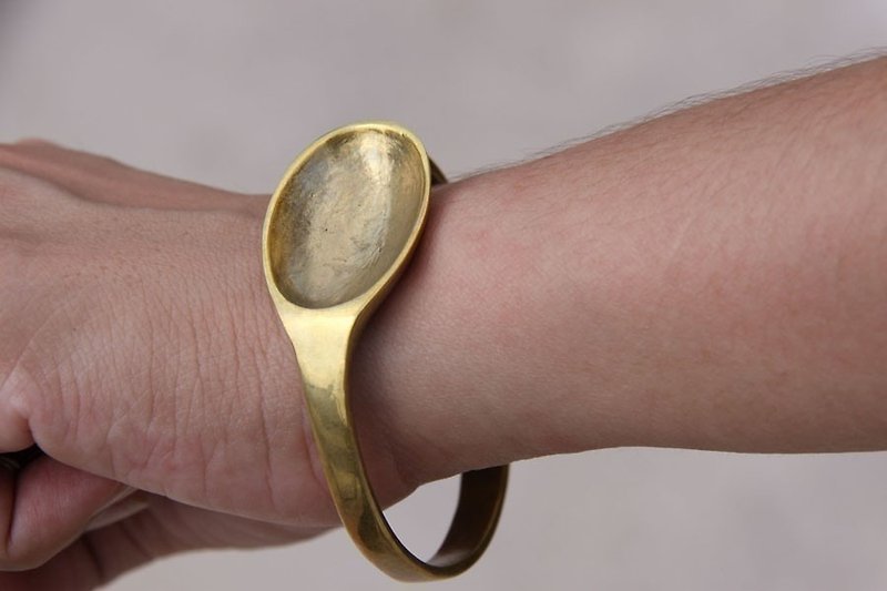 金汤匙形状黄铜手环 - 手链/手环 - 其他材质 