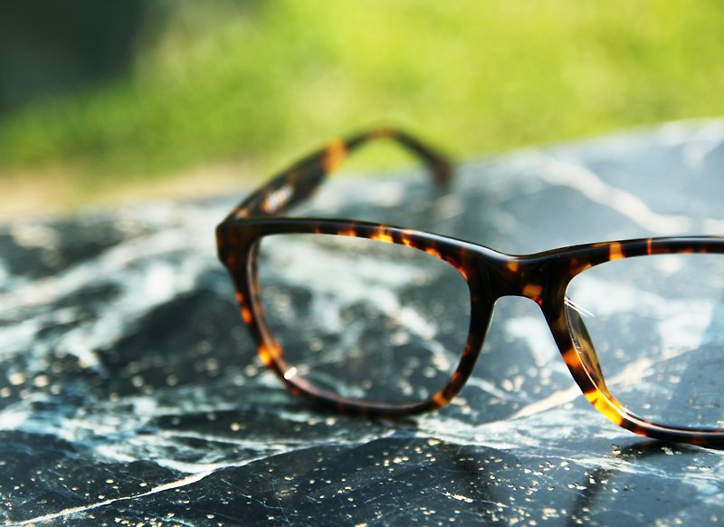 光学眼镜│手工板材│黑色│复古大方框│2is 960C9 - 眼镜/眼镜框 - 其他材质 咖啡色