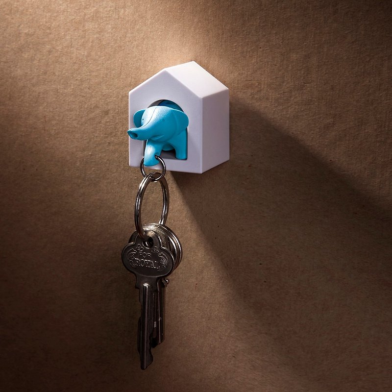 QUALY 小象哨匙圈 - 钥匙链/钥匙包 - 塑料 蓝色