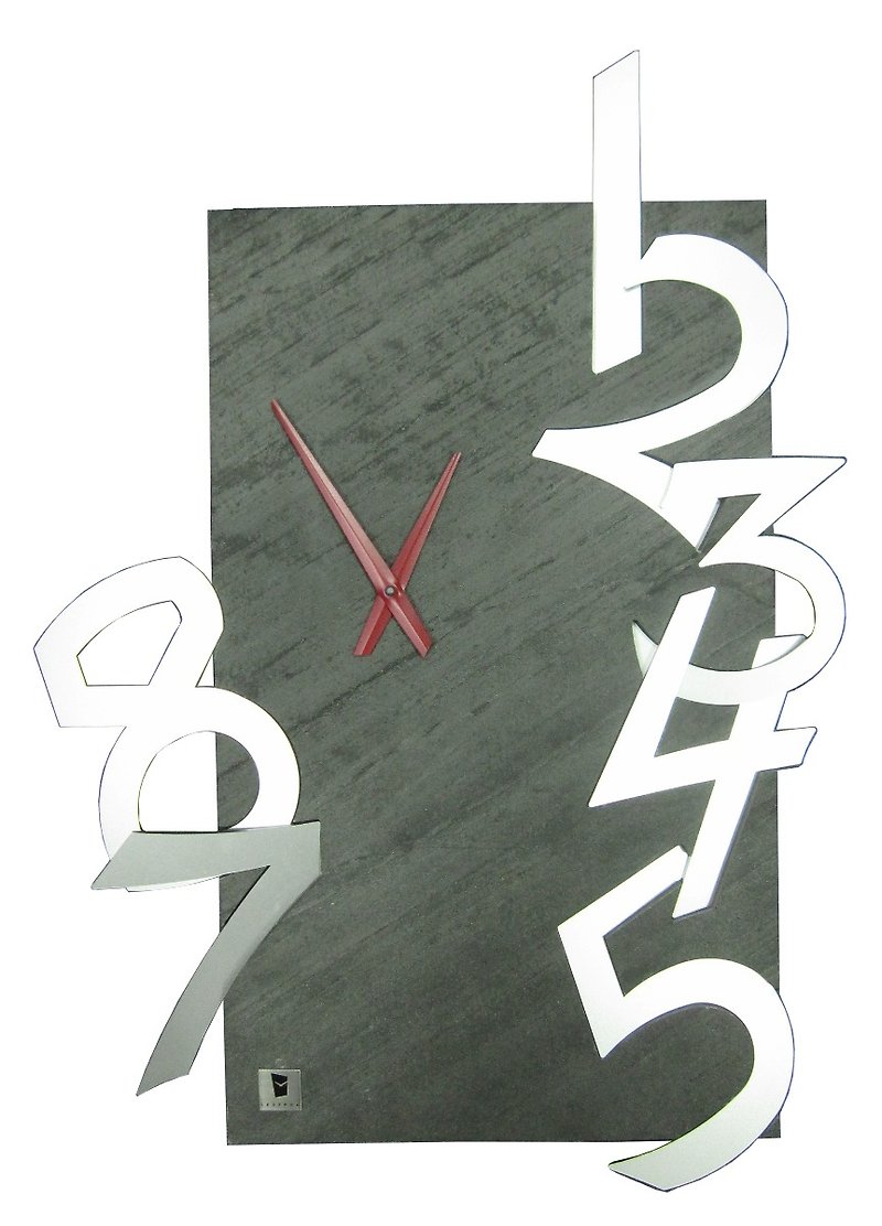 Dubai Legenda wall clock 石钟面,不锈钢数字挂钟(迪拜) - 时钟/闹钟 - 其他金属 灰色