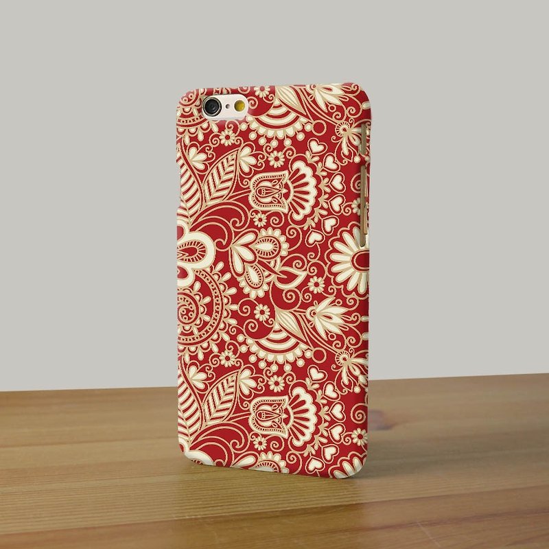 红色民族花纹 - iPhone 手机壳, Samsung Galaxy 手机套 Samsung Galaxy Note 电话壳 - 手机壳/手机套 - 塑料 红色