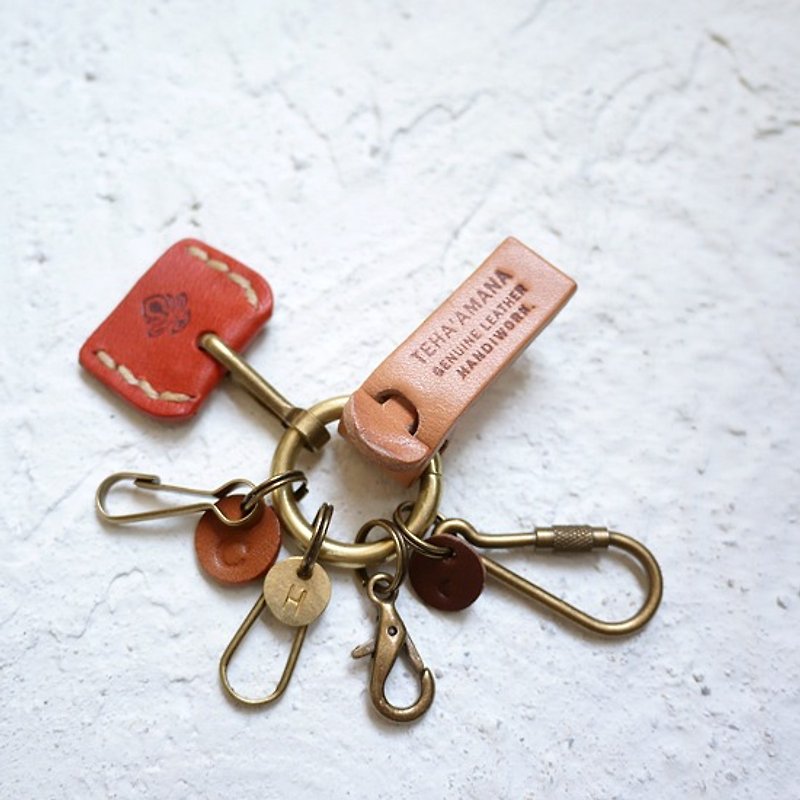 日本手工简约环形钥匙圈 Made in Japan by TEHA'AMANA - 钥匙链/钥匙包 - 其他金属 红色