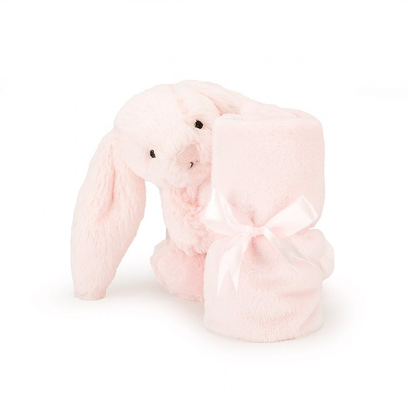 Bashful Pink Bunny Soother 宝贝粉兔子安抚巾 约33x33厘米 - 围嘴/口水巾 - 聚酯纤维 粉红色