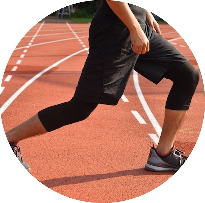运动保健 护 膝  2入 - 运动配件 - 聚酯纤维 黑色