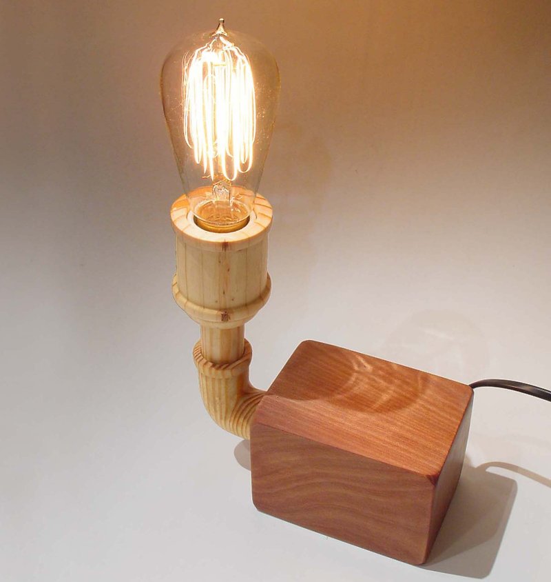 兔比灯：木水管壁灯 - 灯具/灯饰 - 木头 橘色