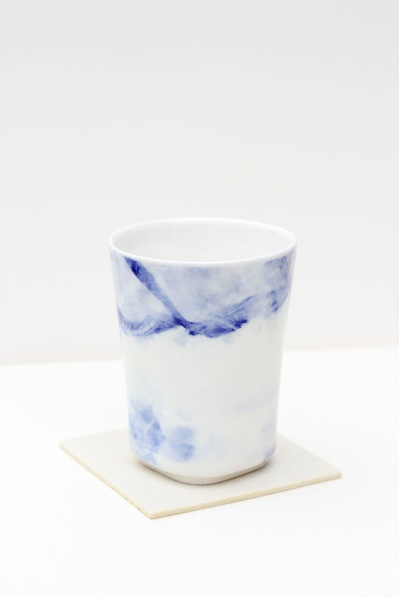 大山静心陶瓷杯 - 花瓶/陶器 - 陶 白色