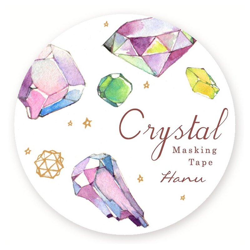 Atelier Hanu / Crystal 宝石水晶纸胶带 - 纸胶带 - 纸 紫色