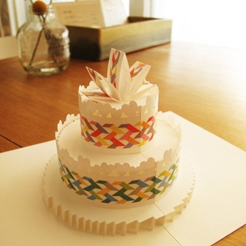 立体纸雕蛋糕卡-彩色延伸 - 卡片/明信片 - 纸 多色