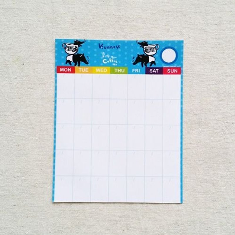 1212玩乐设计 月历 贴纸 - 马来膜先生 - 年历/台历 - 纸 蓝色