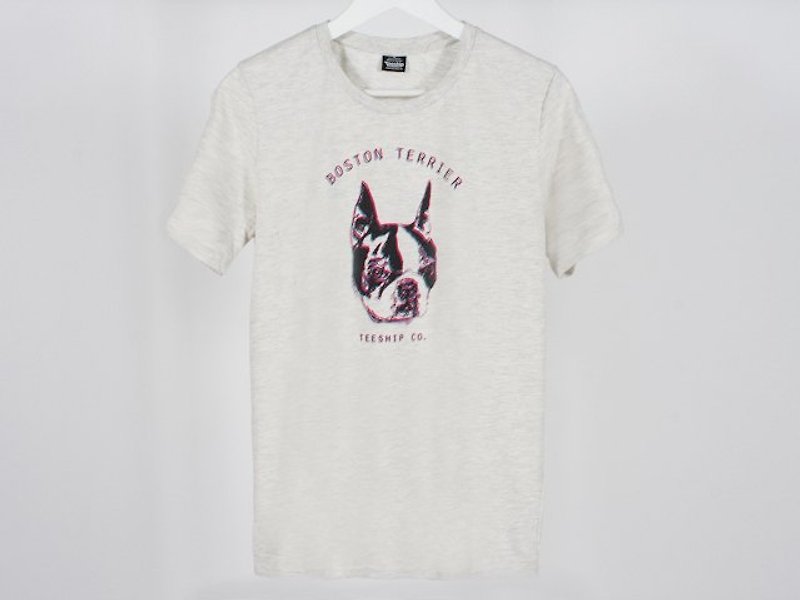 3D波士顿 Boston Terrier 男生 - 男装上衣/T 恤 - 棉．麻 