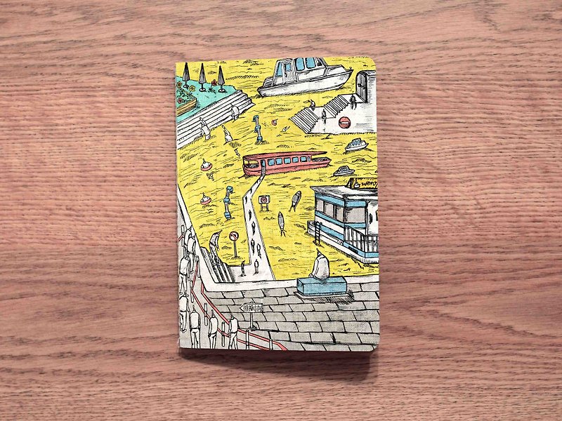【缝线装】空白笔记本 -人生 · 轨迹 · 城市- 系列创作(四) - 笔记本/手帐 - 纸 黄色