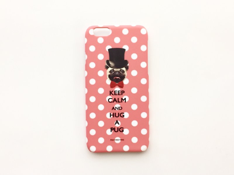 [ YONG ] 勇*绅士帽点点手机壳 (桃红) - 手机壳/手机套 - 塑料 粉红色