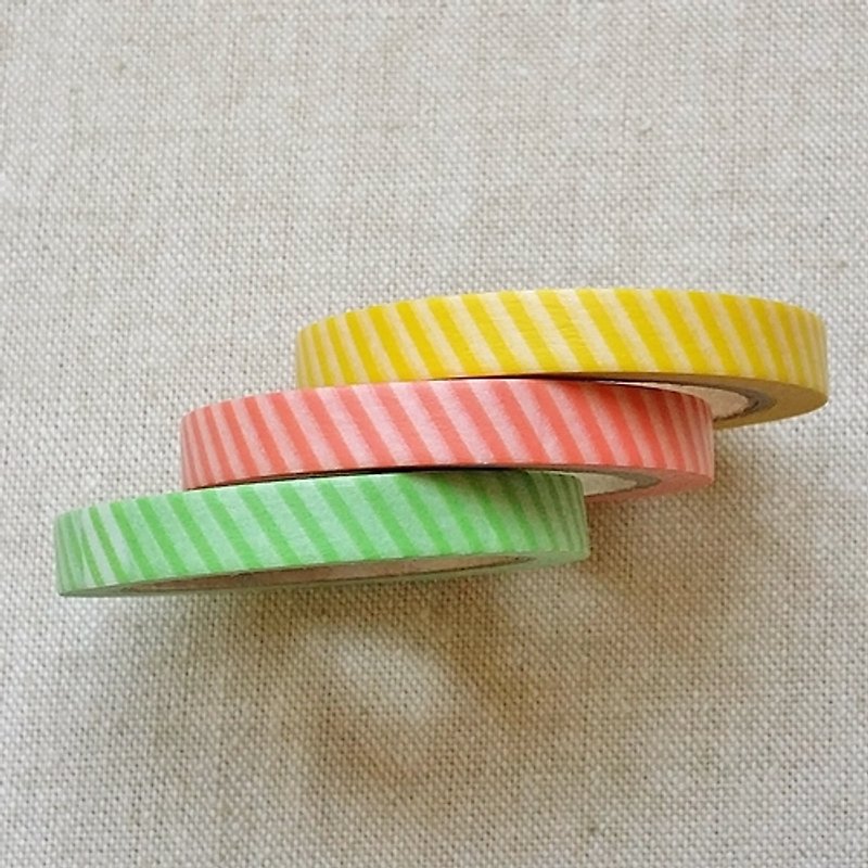 amifa 和纸胶带 3入组【粉彩斜纹 (27051)】 - 纸胶带 - 其他材质 多色