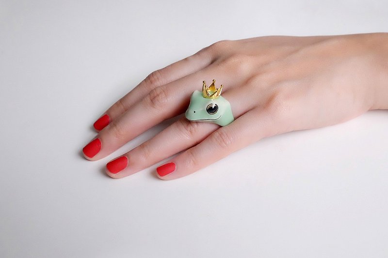 青蛙王子戒指 - 戒指 - 其他金属 绿色