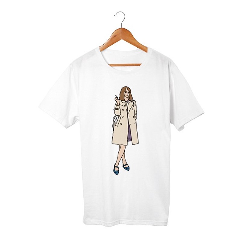 Paula T-shirt - 女装 T 恤 - 棉．麻 白色