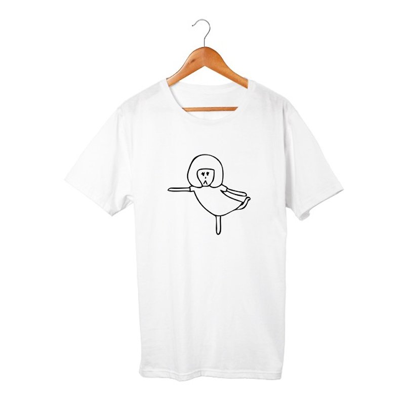 Allie #6 T-shirt - 中性连帽卫衣/T 恤 - 棉．麻 白色