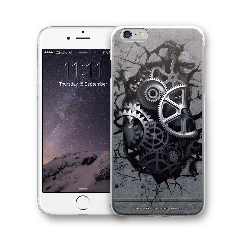 AppleWork iPhone 6/6S/7/8 原创设计保护壳 - 机械 PSIP-201 - 手机壳/手机套 - 塑料 灰色