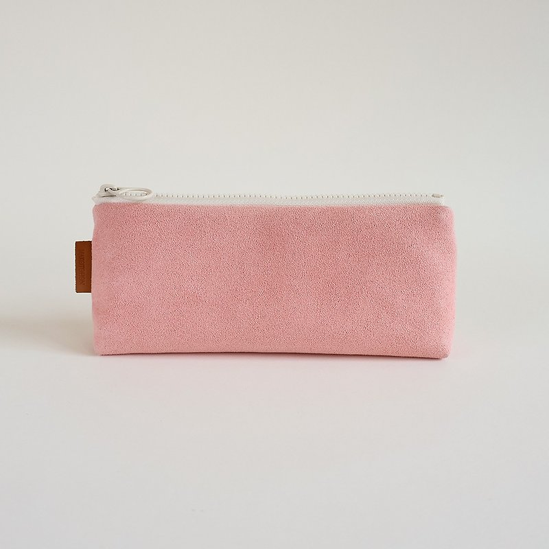 手工制作粉红棉花糖麂皮布料笔袋 - 铅笔盒/笔袋 - 棉．麻 粉红色