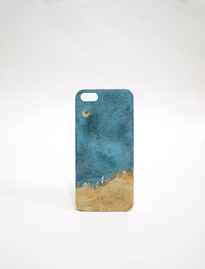 【金色月夜－手绘系列】iPhone 手机壳 - 手机壳/手机套 - 塑料 蓝色