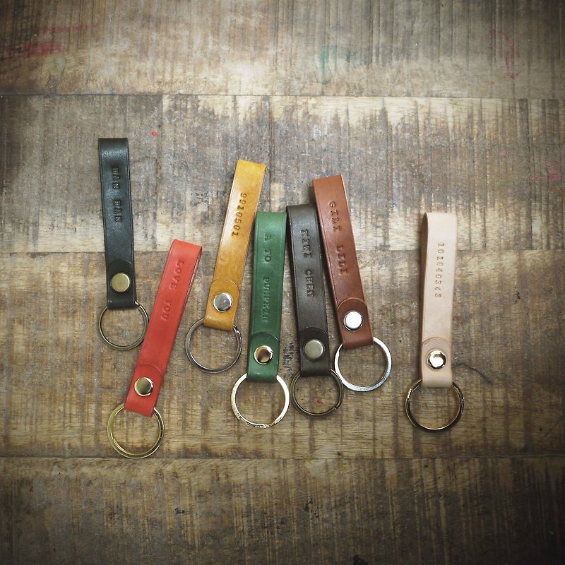 亥卡 HIKER / 手制革物_意大利牛皮钥匙圈环 - 钥匙链/钥匙包 - 真皮 多色