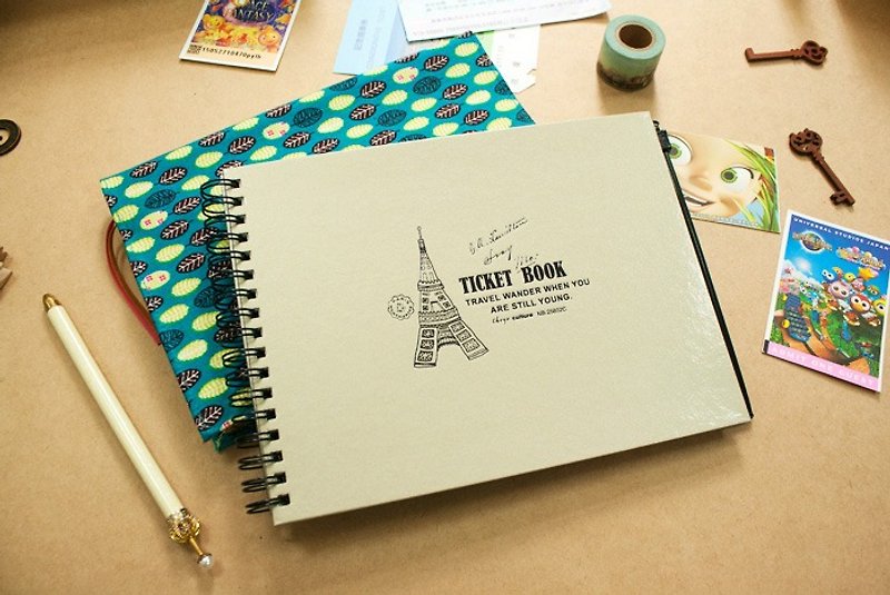 旅行风景-集票册 手作本 (附夹链袋) - 笔记本/手帐 - 其他材质 多色