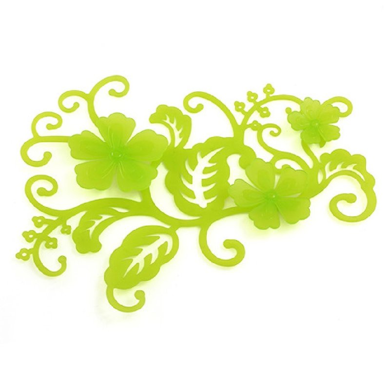 牡丹壁饰 CLEAR GREEN 透明绿色 - 墙贴/壁贴 - 塑料 绿色