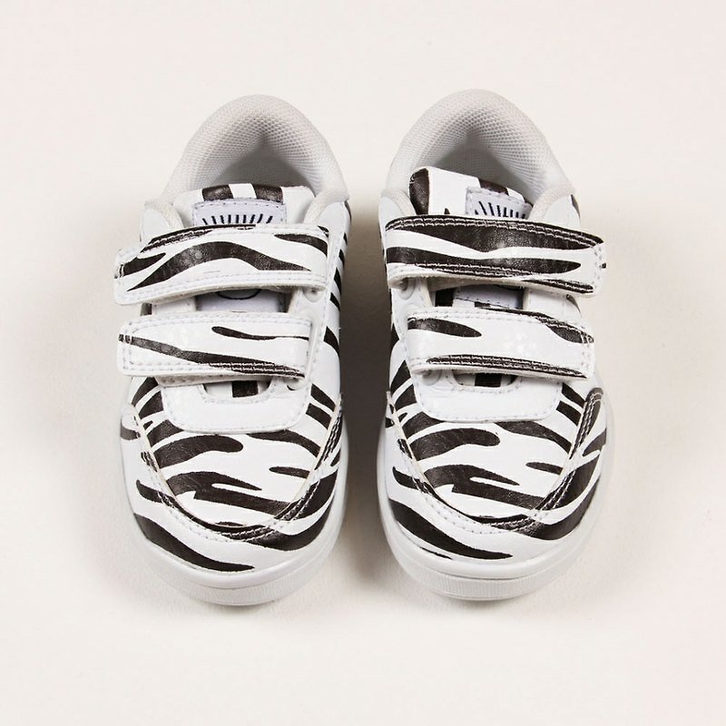 瑞典 mini rodini ZEBRA SNEAKER WHITE 斑马纹鞋 - 童装鞋 - 其他材质 