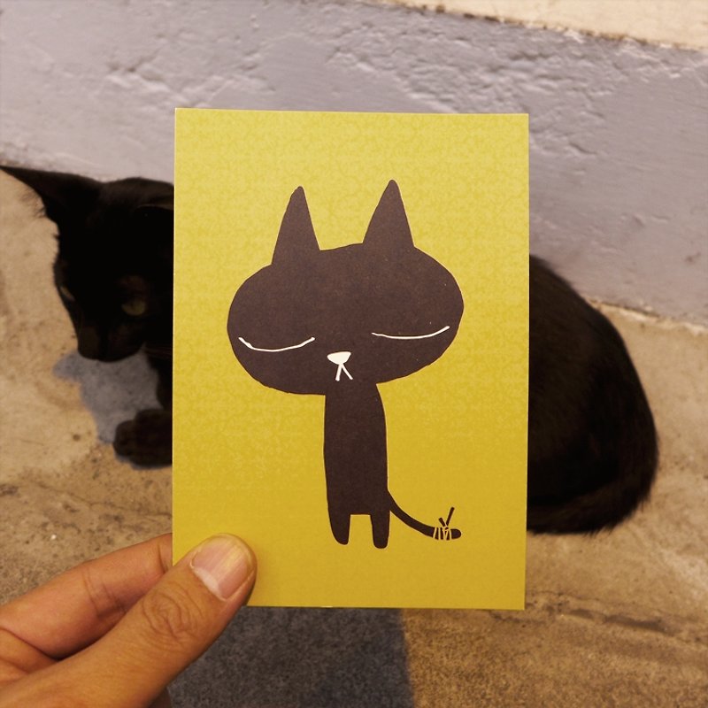 设计明信片｜暗恋猫 - 卡片/明信片 - 纸 黄色