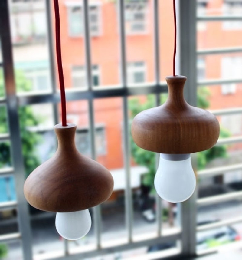 【吊灯】香菇灯 - Mushroom Lamp - 灯具/灯饰 - 木头 咖啡色
