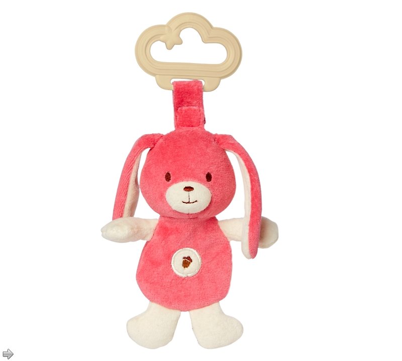 美国MyNatural-有机棉两用环保固齿器-桃红小兔 - 玩具/玩偶 - 棉．麻 粉红色