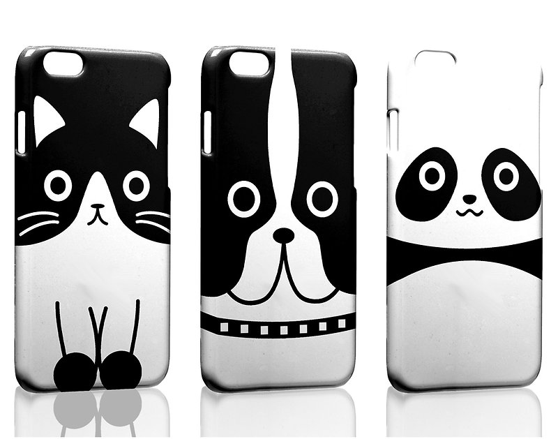 黑白动物 三星 S9 note 8 iPhone 7 8 plus X Xs Max Xr 手机壳 - 手机壳/手机套 - 塑料 黑色