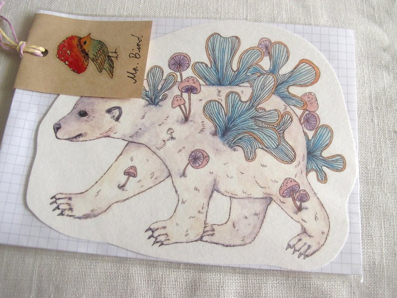 北极熊 动物 异形明信片 - 卡片/明信片 - 纸 白色