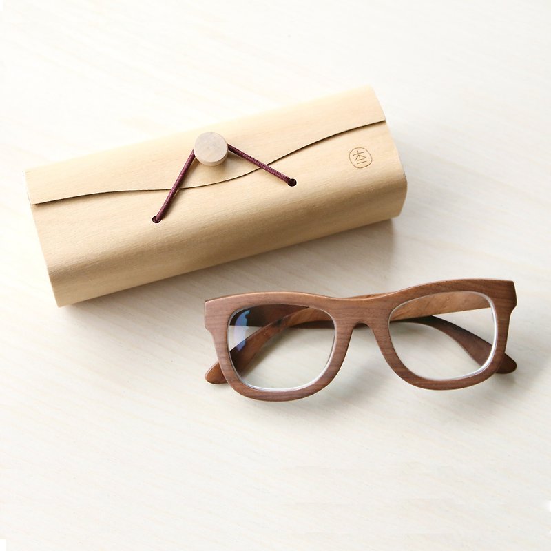 四目实木眼镜【定制化礼物】 - 眼镜/眼镜框 - 木头 金色