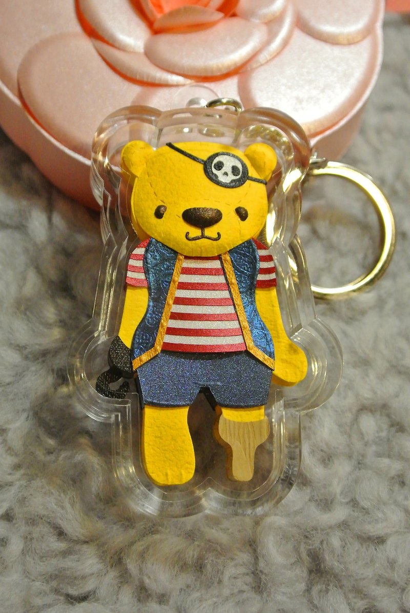 Dumpy Bear 纸雕小熊吊饰NO.3 - 钥匙链/钥匙包 - 纸 黄色