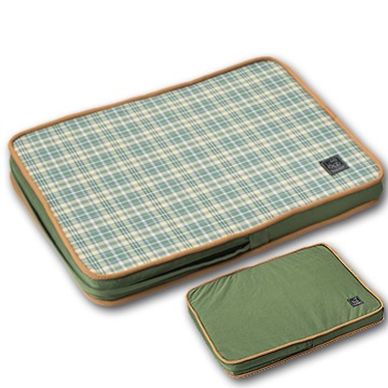 《Lifeapp》宠物缓压睡垫M (绿格纹) W80 x D55 x H5 cm - 床垫/笼子 - 其他材质 绿色