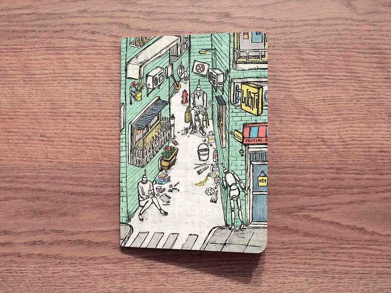 【缝线装】空白笔记本 -人生 · 轨迹 · 城市- 系列创作(二) - 笔记本/手帐 - 纸 绿色