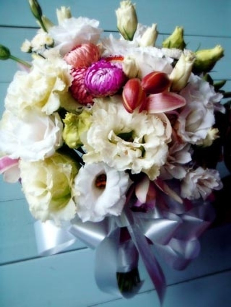 定制友善环境多肉植物新娘捧花、胸花设计 - 干燥花/捧花 - 植物．花 