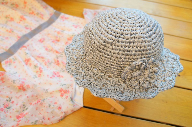 银色米兰达编织帽 (缎带编织) - 帽子 - 其他材质 