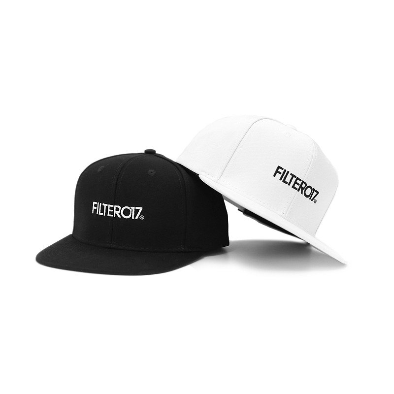 【Filter017】 Logo Snapback Cap 字体后扣式棒球帽 - 帽子 - 其他材质 白色