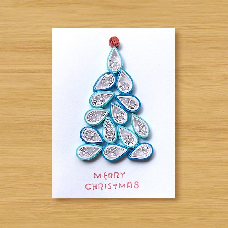 手工卷纸卡片 _ 圣诞树 B ... 圣诞卡、圣诞节 - 卡片/明信片 - 纸 白色