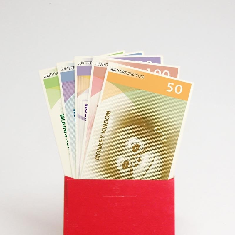 猴年生肖祝福卡片30张 贺年卡片 猴年纸币 猴年纸币书签 - 红包/春联 - 纸 绿色