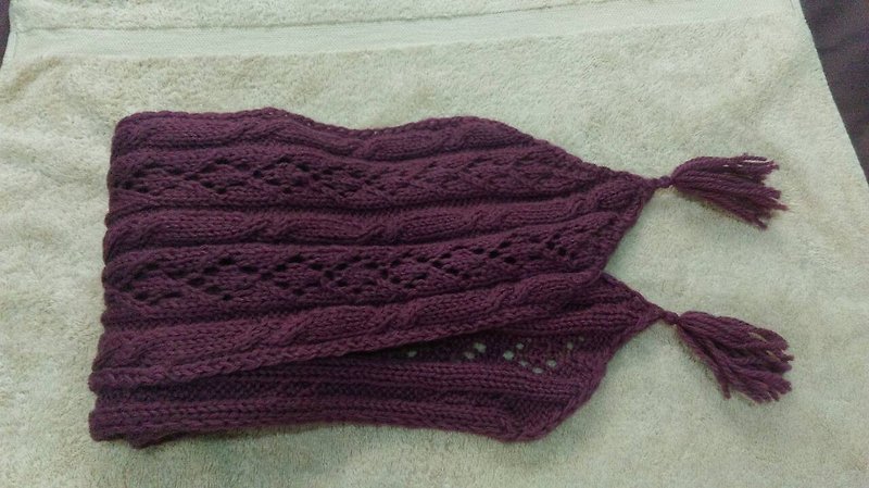 围巾－全羊毛尖尾流苏围巾 - 丝巾 - 其他材质 多色