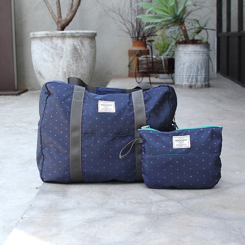 柔星收纳旅行袋-深蓝_100420 - 手提包/手提袋 - 聚酯纤维 蓝色