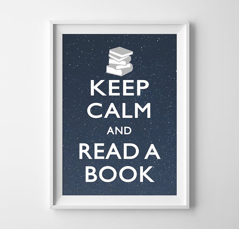 keep calm and read a book 定制化 挂画 海报 - 墙贴/壁贴 - 纸 