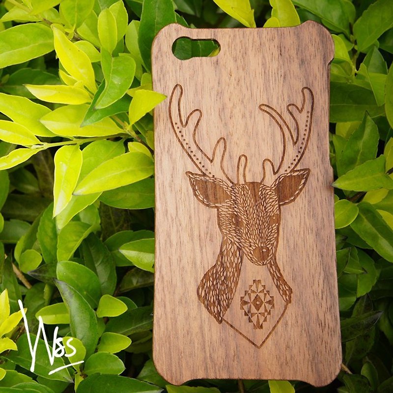 【WOODEN系列】白鹿传说 iPhone 5/5S 木头保护壳 - 手机壳/手机套 - 木头 咖啡色