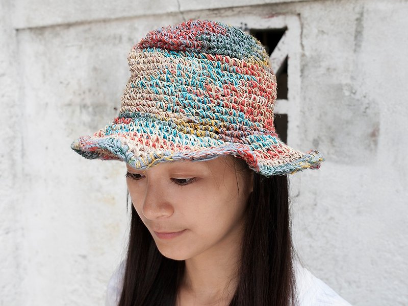 OMAKE 尼泊尔HEMP手工编织帽002 - 帽子 - 绣线 