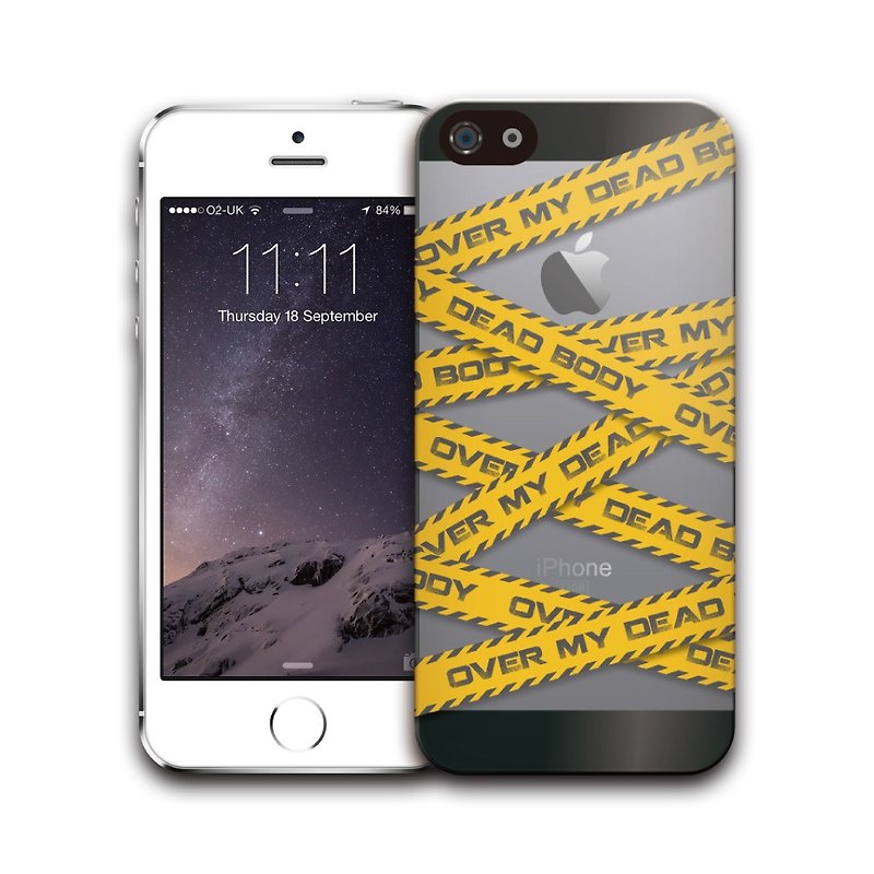 PIXOSTYLE iPhone 5/5S 太阳花保护壳 - 踏过我的尸体 PS-303 - 手机壳/手机套 - 塑料 橘色