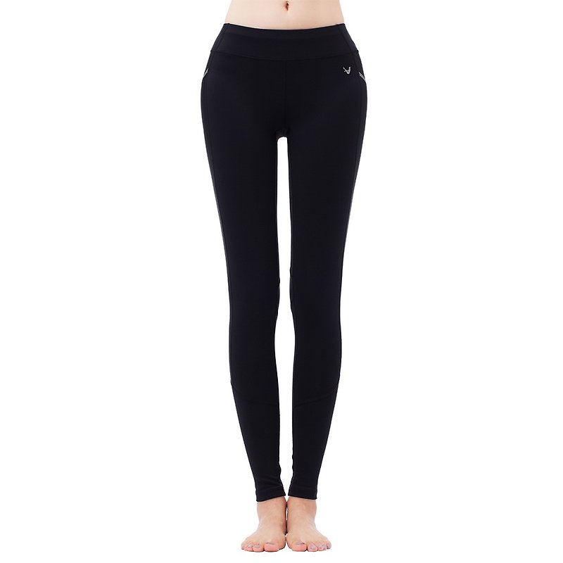 【MACACA】-2"显瘦髋骨固定光芒长裤- AWE7301 黑 - 女装运动裤 - 其他人造纤维 黑色